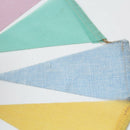 Fabric DIY Decorative Handmade Triangle Flag Wedding Party Anniversary Banner