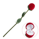 Vogue Romantic Red Rose Engagement Wedding Ring Box Earrings Jewelry Gift BoxPop