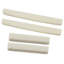 2x 80mm Bone Saddle + Slotted Nut 52mm Replacement for Classical Guitar Accs