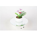 Electric Rotating Display Stand Turntable for Jewelry Watch  White-Mirror