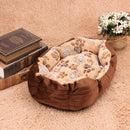 Pet Dog Puppy Cat Gray Bed House Nest Mat Pad Cozy Soft Warm Fleece