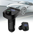 HY-82 Dual USB Car Bluetooth Hands-free MP3 Car Charger FM Transmitter