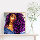 Full Round Drill Girl with Curly Hair Kit DIY 5D Diamond Painting (FH322)