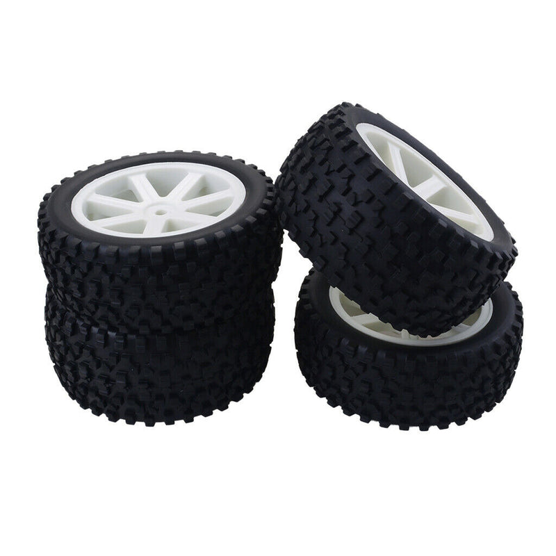 1/10 Buggy On-road Car Wheel Rim &Tyre Set for Redcat, HSP, HPI RC Car White