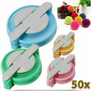Pom pom Maker kit Fluff Ball Weaver Needle Knitting Set Craft Bobble Size 4 Y1D6