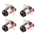 4 Pieces 6.35mm 1/4 Inch Female Stereo Audio Socket Connector Locking Style