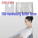100pcs Disposable Hair Cutting Cape, Waterproof Salon Barber Shop Capes Apron,