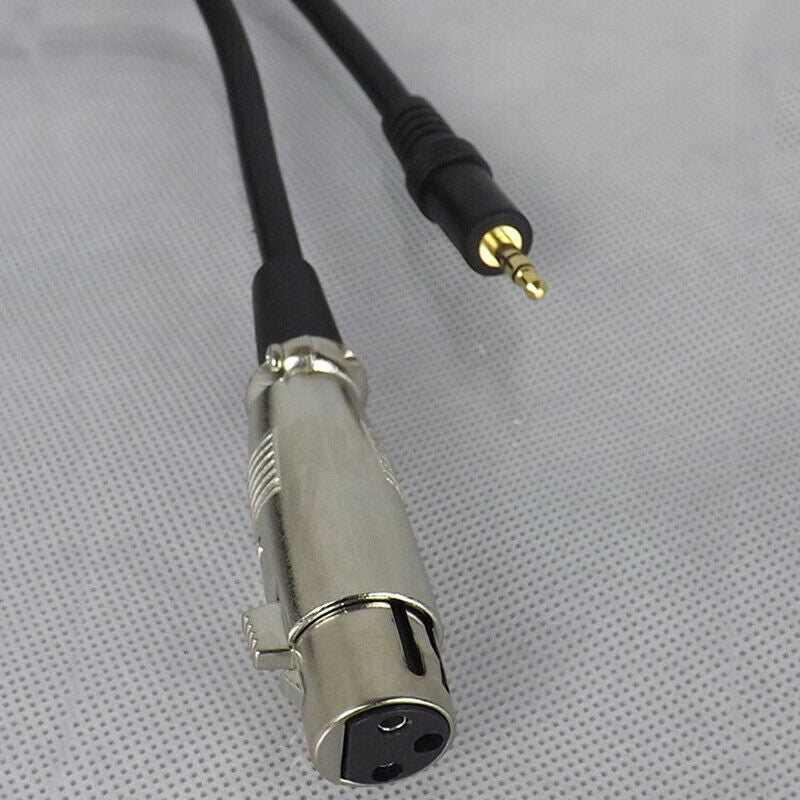 10FT XLR 3 Pin Female to 1/8" 3.5mm Stereo Jack Microphone Audio Cord CableS Bj
