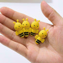 4Pcs/Set Cute Little Bee Design Rubber Pencil Eraser Stud Stationery Office Y9X0