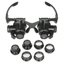 Watch Tools Watch Repair Tool Kit Head Wearing Magnifying Glass With Led Li J8N2