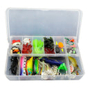 106 Pieces Fishing Lure Set Soft Fishing Lure Hard Metal Lure Rattle Crank Jig