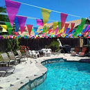 40m Colorful String Hanging Triangle Flag Polyester Party Banner Flags