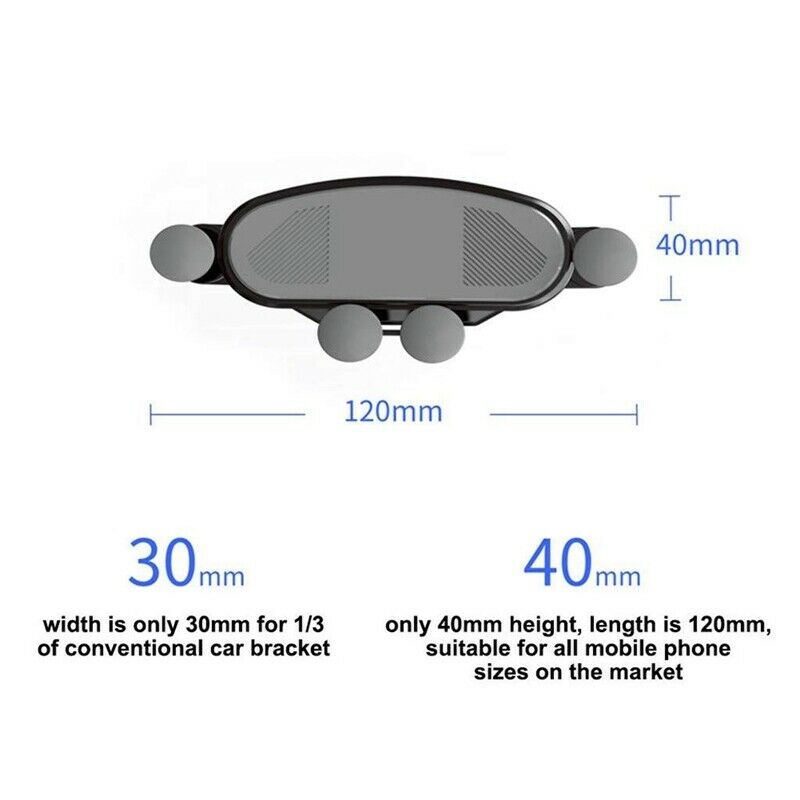Car Phone Holder, Universal Gravity Auto-Retractable Air Vent Cell Phone Ho Q4E4
