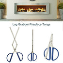 Log Grabber Fireplace Tongs Wood Fired Oven Tool Grill Camping Fire Pit Tool
