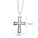 Fashion Cross Necklace Hip Hop Stainless Steel Pendant Chain Men Jewelry