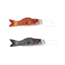2 Pieces Japanese Day Wind Sleeve Carp Koinobori Flag Colorful Weather Vane