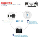 KN324 Bluetooth 5.0 Car Bluetooth Transmitter Receiver w/3.5mm Audio Cable
