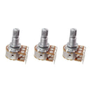 3x MN500K 18mm Shaft Audio Electric Potentiometer for Guitar Bass Accessory