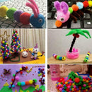 2000Pcs 8mm DIY Mini Soft Fluffy Mixed Color Poms Ball forkids Pompoms H3F7