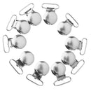 10Pcs Metal Pacifier Suspender Clips Holders for DIY Sewing Craft 2.5cm