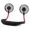 USB Rechargeable Wearable Portable Mini Hand Free Fan Neckband Fan (Black)