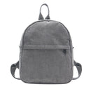 Preppy Chic Casual Women Corduroy Backpack Simple School Travel Bag(Gray)