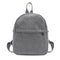 Preppy Chic Casual Women Corduroy Backpack Simple School Travel Bag(Gray)