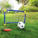 Indoor Mini Folding Football Soccer Ball Goal Post Pump Sport Net DIY Set W9P9