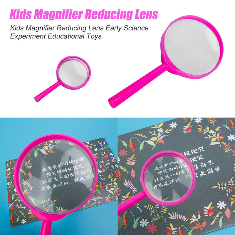 2pcs Kids Magnifier Reducing Lens Science Educational Toys Random Color