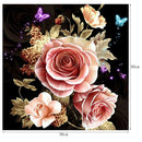 5D DIY Pink Rose Embroidery Diamond Painting Cross Stitch Kit Home Decor