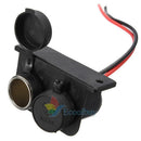 New Waterproof Twin Double Dual Car Cigarette Lighter Adapter Power Socket 12V #