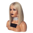 Blonde Wigs Glueless Synthetic Lace Front Blonde Hair Brazilian Hair Short F1Y1