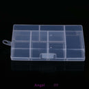 Fixable 6 Compartment Plastic Storage Box Jewelry Earring Case Holder