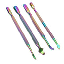 4Pcs Rainbow Cuticle Pusher Stainless Steel Cuticle Remover and Cutter Mani D6M6
