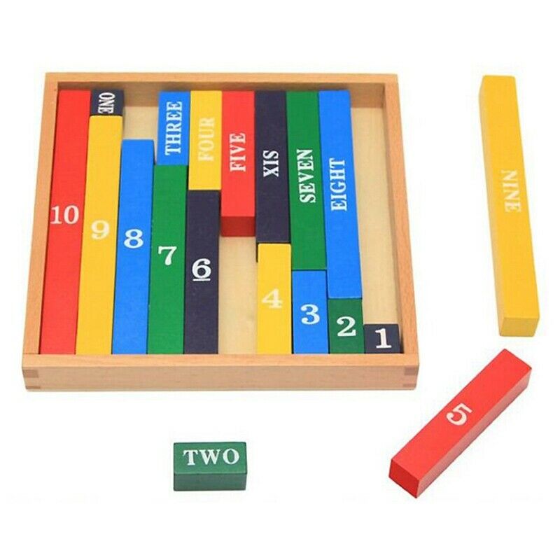 Educational Wooden Digital Building Block Toys Children Baby Toys 1-10 Math N8V3