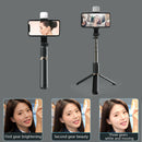 Q03S Aluminum Bluetooth Selfie Stick Tripod w/ Remote Shutter + Fill Light A