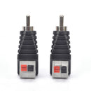 2X Speaker Wire A/V Cable to Audio Male RCA Connector Adapter Jack Press Plug Z