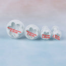 4 Pcs/set Peach blossom shape plastic cookie cutters flower series biscuit mo 3C