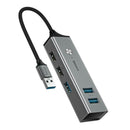 Baseus 5 Port USB Hub 3xUSB 3.0+2xUSB 2.0 Splitter Adapter for Laptop (USB) A