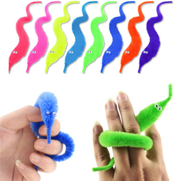 2Pcs funny magic twisty worm twisty fuzzy and soft cute  NtGVUSTEUS
