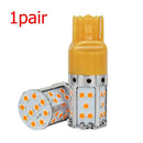 2pc Amber T20 W21W 7440 35SMD LED Bulbs Decoding Turn Signal Lights Tail Lamp