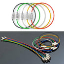 5PCS Stainless Steel Screw Locking Wire Keychain Cable Keyrings Key Holder vcs