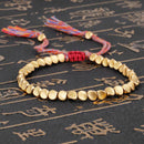 Tibetan Braided Knitting Copper Beads Lucky Rope Bracelet Bangle Unisex Jew3 Gw