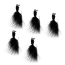 Fly Fishing Flies Assortment Hooks for Bass Salmon Trout Fly Fishing Black