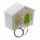 Couple Pair Sparrow Bird House Nest Whistle Key Holder Ring Keyholder Keych N2X1