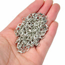 100pcs NIickle Plated Lobster Clasps Jewelry Hooks Beads Connectors