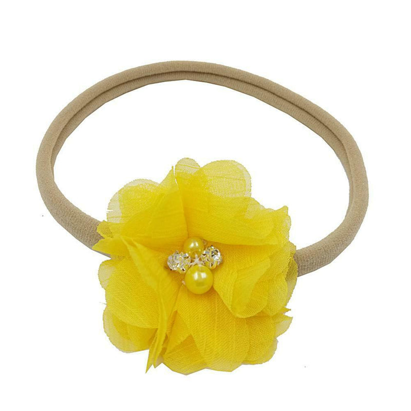 10pcs/set Baby Headwear Hair Bands Children Elastic Hand Sewing Flower Belt