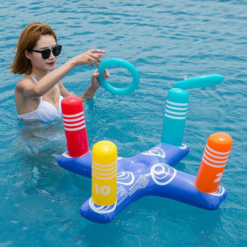 Inflatable Swim Pool Throwing Rings Cross Ring Water Pool Sports Game T Gw
