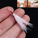 10Pcs Freshwater Feather Fishing Lures Hooks Treble Minnow Crankbaits Tackle New