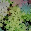 50Pcs Fluorescent Snowflake Luminous Star DIY Creative Decorati%!